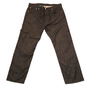 Levi’s 501 Original Fit Jeans W40 L32 Black Raw Denim Button Fly Cotton Straight